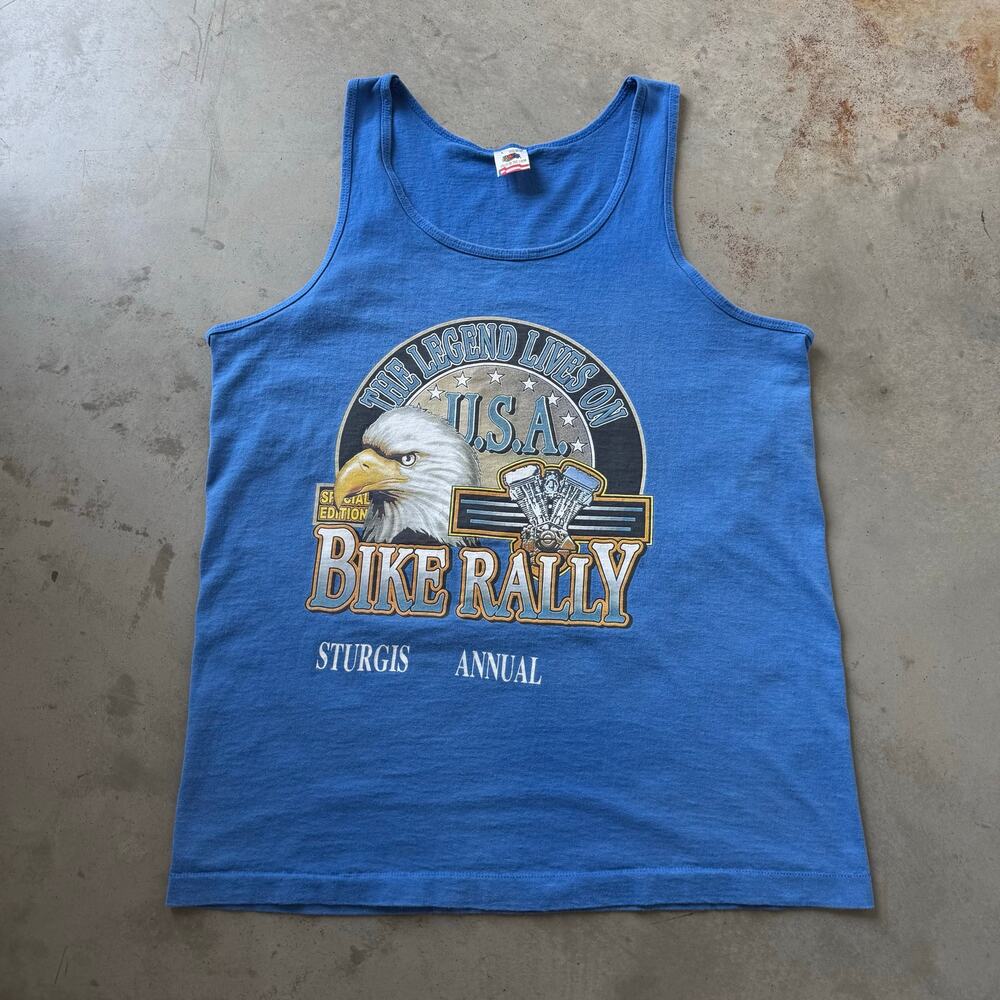 Vintage Sturgis Bike Rally Biker Motorcycle Eagle Tank Sleeveless T-shirt Size L